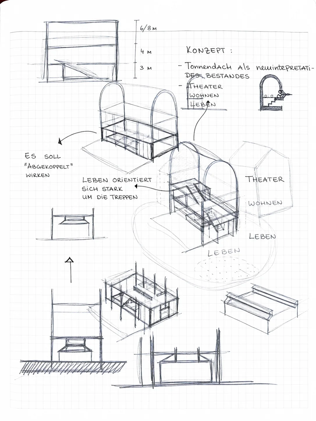 innenraum und treppe